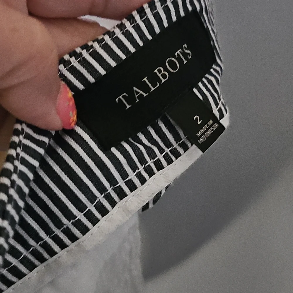Talbots Black and White Mini Pencil Skirt - Picture 3 of 3
